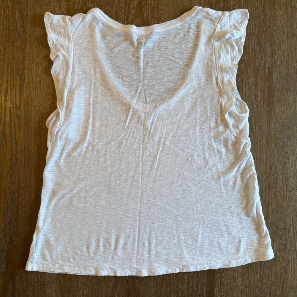 Express White Ruffle Sleeve Tank Top - Picture 3 of 6